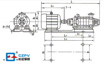 鍋爐循環泵安裝尺寸圖